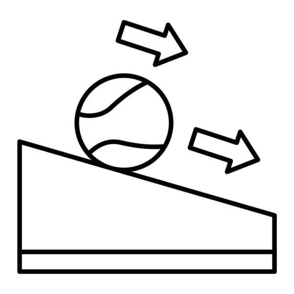 矢印とボールのアイコンのベクトル図 — ストックベクタ