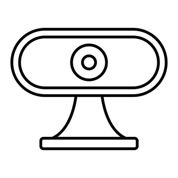 Ikona Videokamery Černobílá Ilustrace Piktogram Pro Web Mobil — Stockový vektor