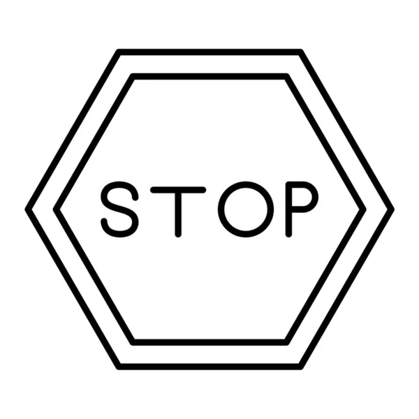 Stop Sign Icon Vector Illustration — Stock Vector