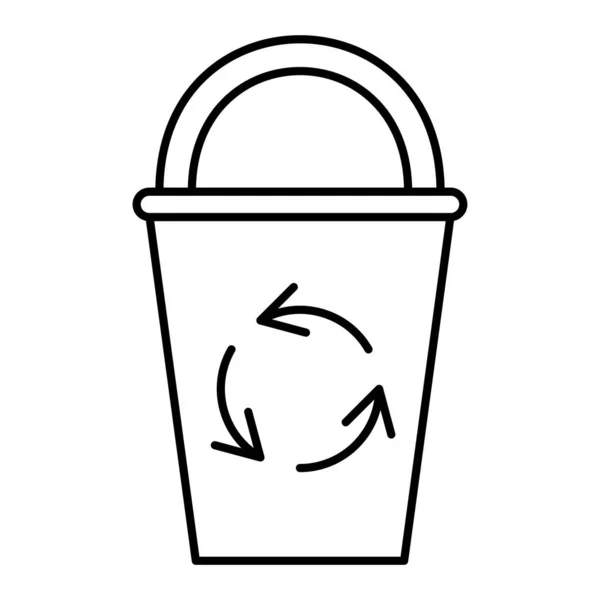 Ilustración Vectorial Del Icono Papelera Reciclaje — Vector de stock