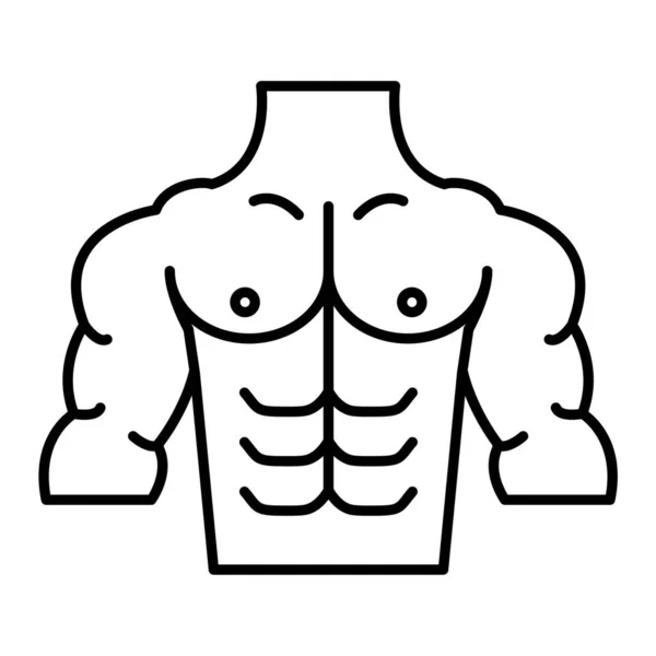 Ícone Corpo Delinear Ilustração Músculos Humanos Ícones Vetoriais Para Web —  Vetores de Stock