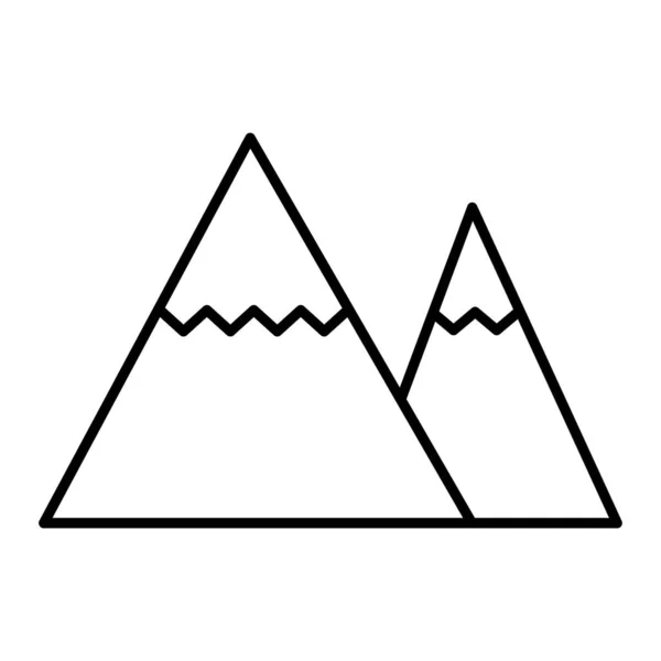 山のアイコン ウェブ用のマウンテン ベクトル アイコンの概略図 — ストックベクタ