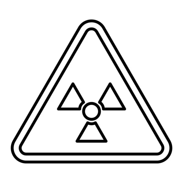 Ícone Sinal Perigo Radiação Símbolo Perigo Ilustração Vetorial — Vetor de Stock
