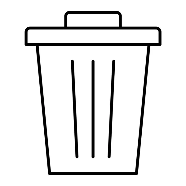 Icono Cubo Basura Contorno Reciclaje Bin Vector Ilustración Símbolo Para — Archivo Imágenes Vectoriales