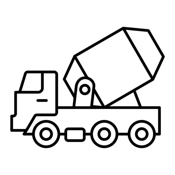 Construction Crane Icon White Background Line Style Vector Illustration — Stock Vector