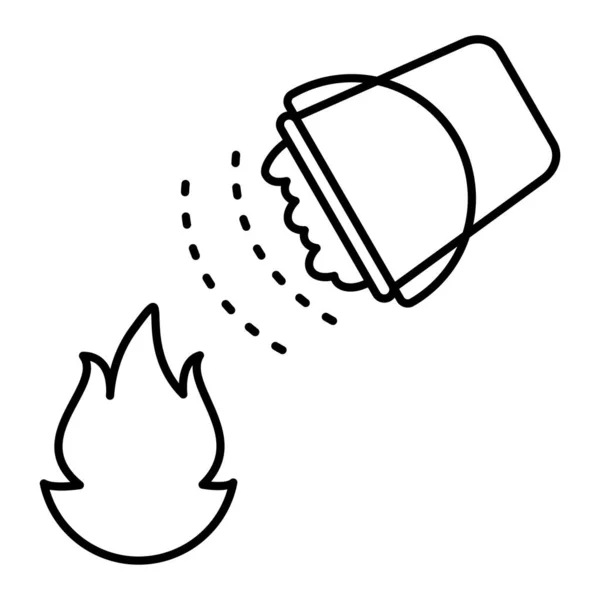 Fuego Llama Icono Esquema Ilustración Quema Iconos Vectores Fuego Para — Archivo Imágenes Vectoriales