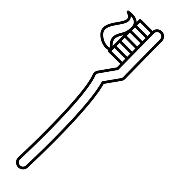 Значок Зубної Щітки Начерк Ілюстрації Вектора Зубної Пасти Ізольований Плоский — стоковий вектор