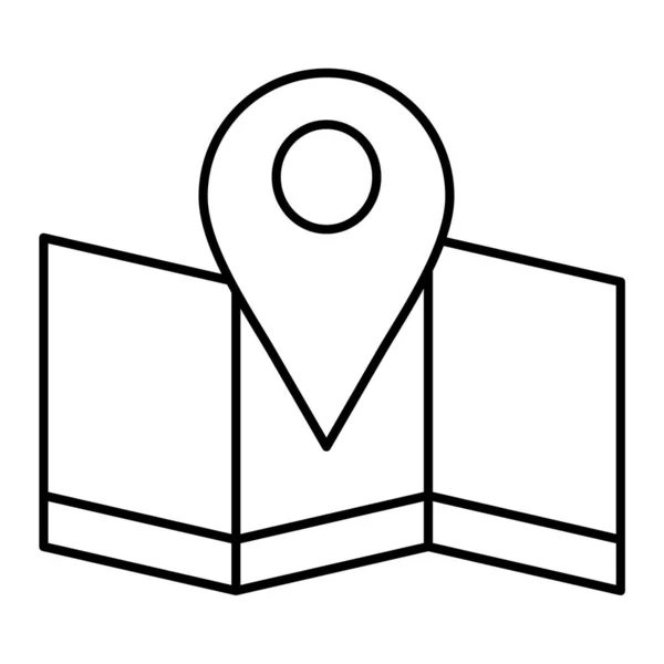 Kaart Pin Pictogram Overzicht Gps Locatie Vector Illustratie Symbool Web — Stockvector