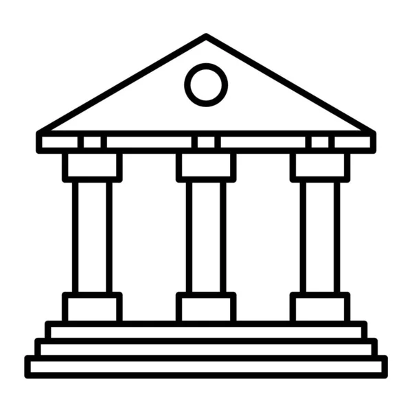 Icono Del Edificio Del Banco Esquema Ilustración Iconos Vectoriales Corte — Archivo Imágenes Vectoriales