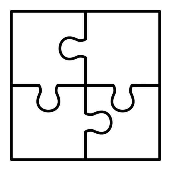 Puzzle Pièces Icône Vectoriel Illustration Graphisme — Image vectorielle