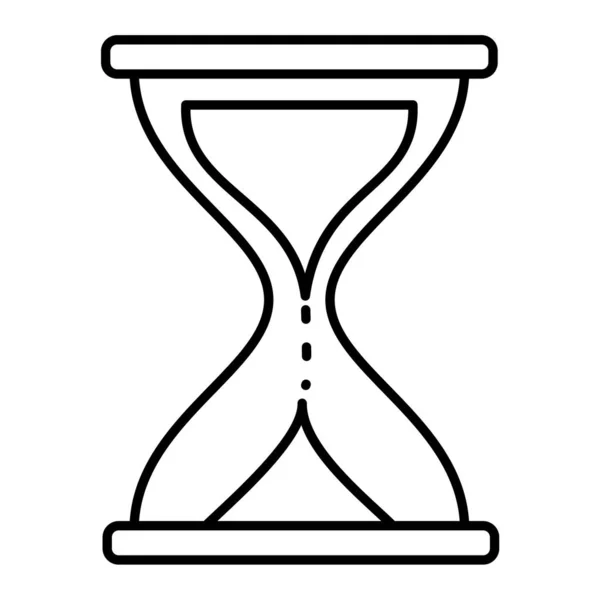 Піщаний Пісочний Скляний Значок Контурний Таймер Часу Векторна Ілюстрація Піктограма — стоковий вектор