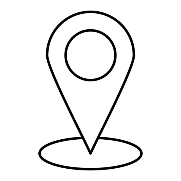 Pin Symbol Umreißen Standort Marker Vektor Illustration Symbol — Stockvektor