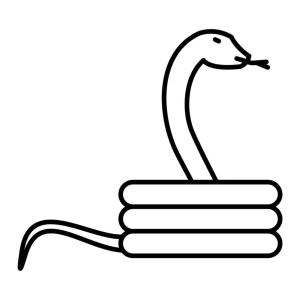 Doodle Desenhado Mão Desenho Ilustração Vetor Ícone Serpente — Vetor de Stock