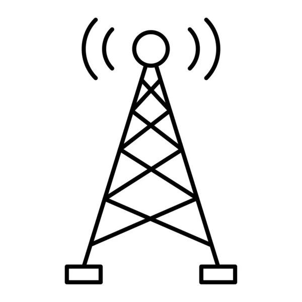 Antennenturm Symbol Flache Bauweise — Stockvektor