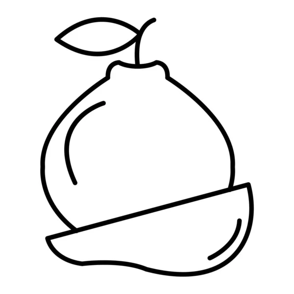 Icône Fruits Poire Illustration Contour Des Icônes Vectorielles Pomme Pour — Image vectorielle