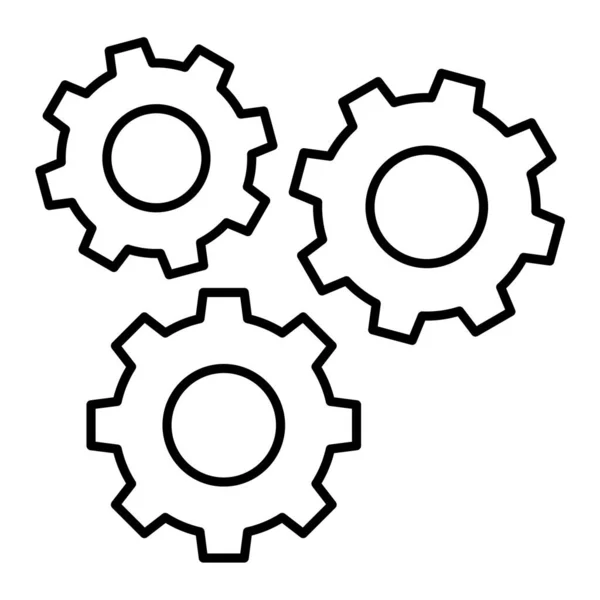 Gears Icon Flat Illustration Gear Vector Icons Web — Stock Vector