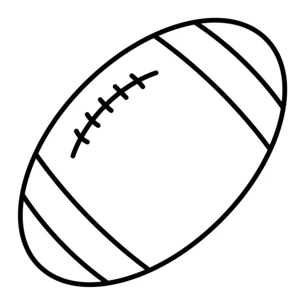 Rugby Ball Icon Outline Sport Vector Illustration Symbol Web Design — Stock Vector