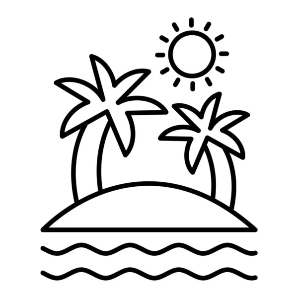 Beach Icon Vector Illustration — Stock Vector