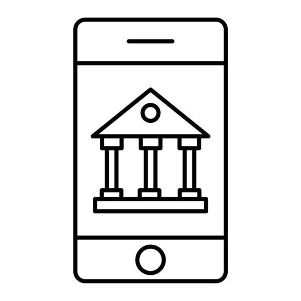 Ícone Bancário Móvel Ilustração Vetorial — Vetor de Stock
