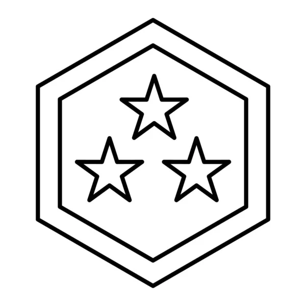 Ikona Hvězdičky Bílém Pozadí — Stockový vektor