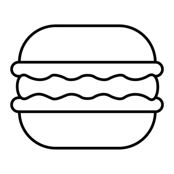Illustrazione Vettoriale Icona Hamburger — Vettoriale Stock