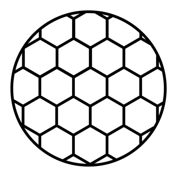 Soccer Ball Icon Outline Football Game Vector Symbol Web Design — Stock Vector