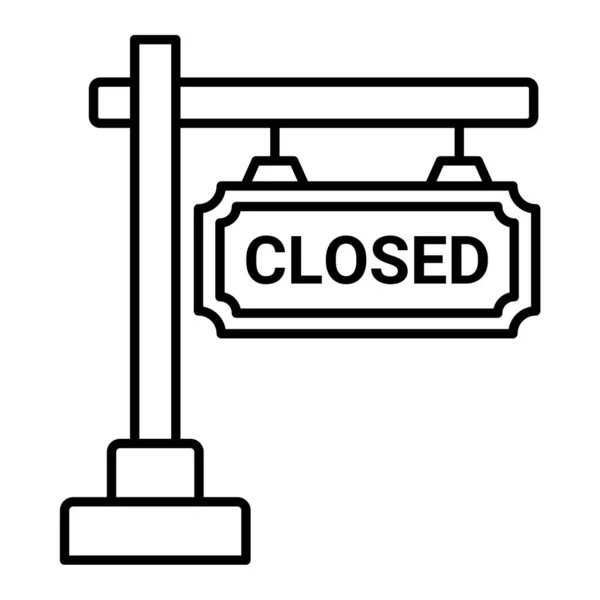 Vector Illustration Closed Sign Icon — Stock Vector