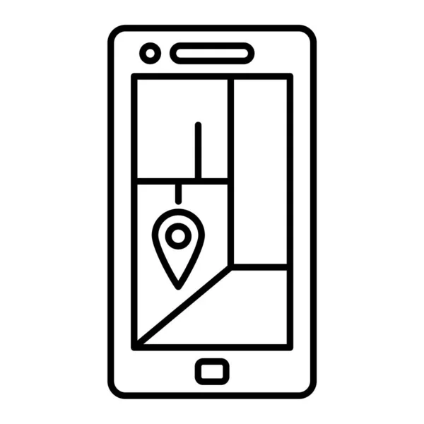 Smartphone Avec Conception Illustration Vectorielle Navigation Gps — Image vectorielle