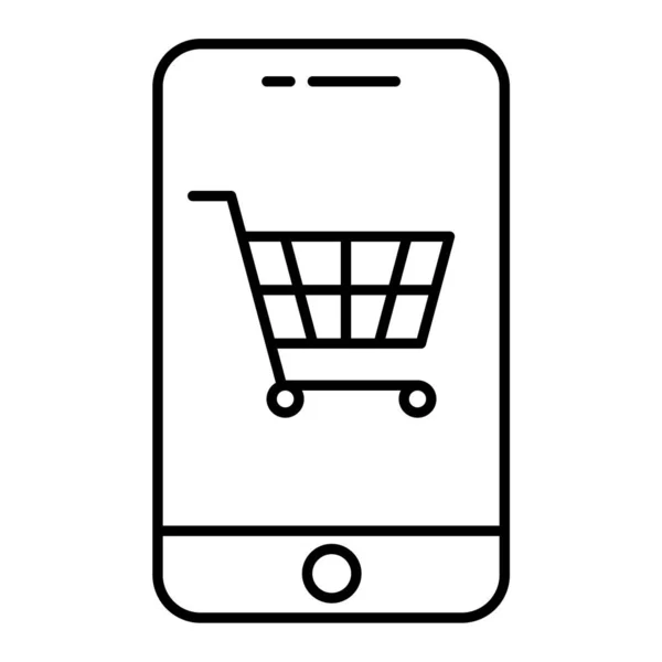 Mobile Phone Shopping Cart Vector Illustration Design — Stock Vector