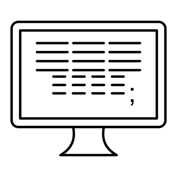 Ordinateur Icône Web Illustration Simple — Image vectorielle