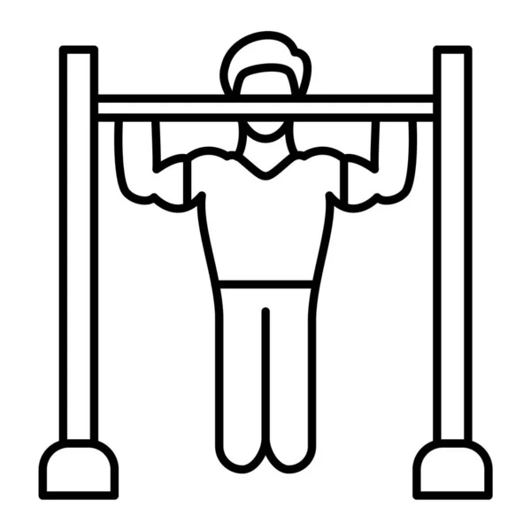 Ikona Fitness Cvičení Vektorové Linie — Stockový vektor