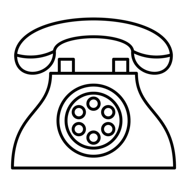 Line Icon Old Telephone — Stock Vector