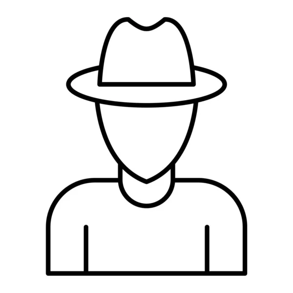 Homme Avec Icône Chapeau Illustration Vectorielle — Image vectorielle