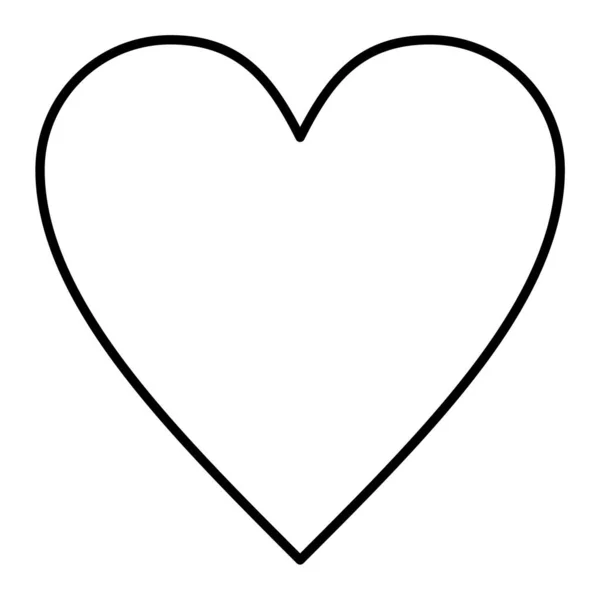 Herz Symbol Schwarzen Stil Isoliert Auf Weißem Hintergrund Liebe Symbol — Stockvektor