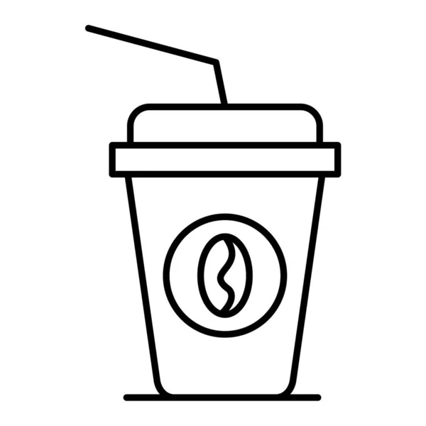 Икона Чашки Кофе Контурная Иллюстрация Векторных Значков Горячих Напитков Сети — стоковый вектор