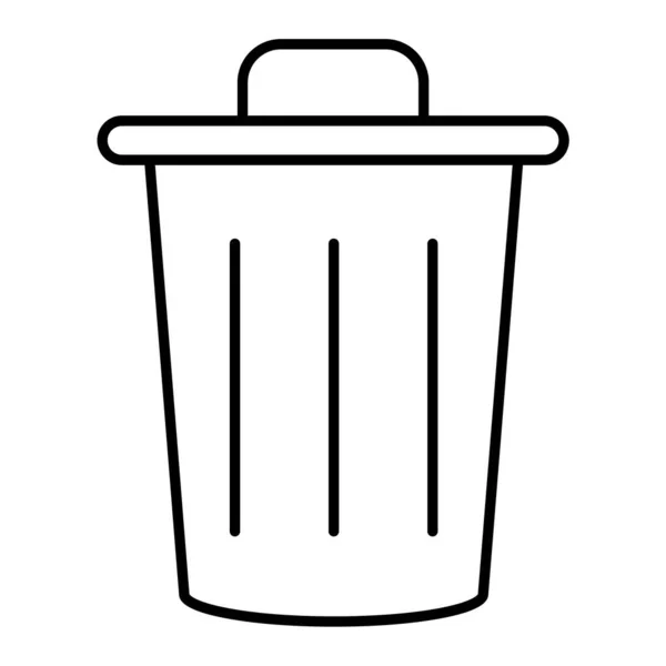 Trash Can Icon Outline Illustration Recycle Bin Vector Icons Web — Stock Vector