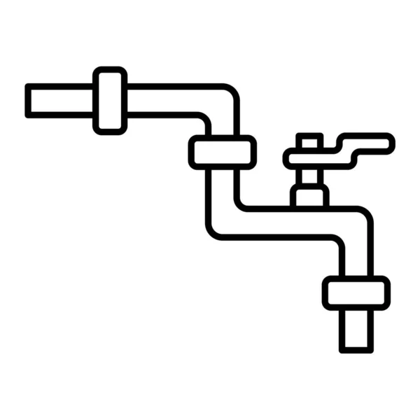 水道アイコン 白い背景に孤立したウェブデザインのためのアウトライン蛇口ベクトルイラスト記号 — ストックベクタ