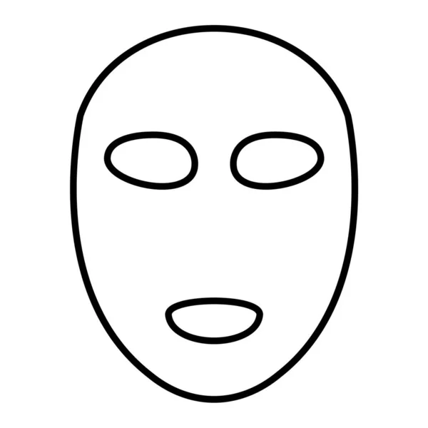 Εικονίδιο Μάσκα Απεικόνιση Περιγράμματος Διανυσματικών Εικονιδίων Προσώπου — Διανυσματικό Αρχείο