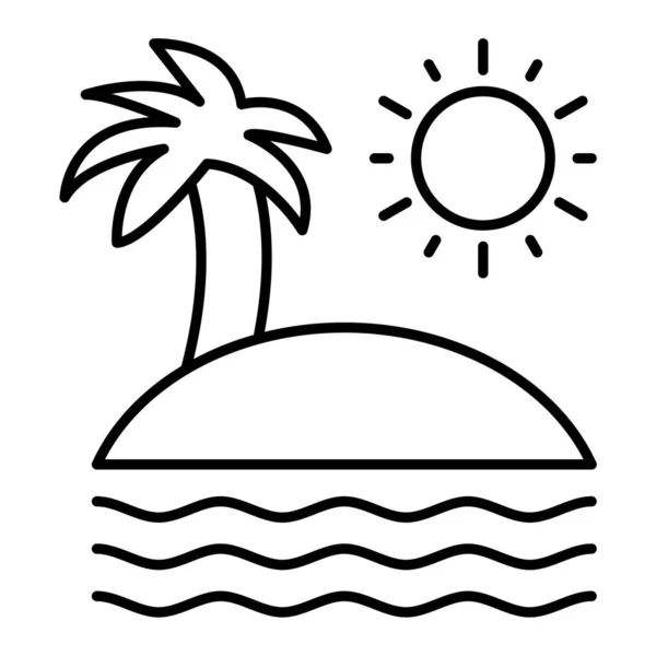 Playa Mar Vacaciones Verano Vector Ilustración — Archivo Imágenes Vectoriales