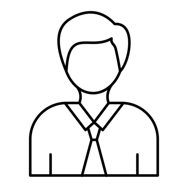 Homme Affaires Icône Avatar Schéma Illustration Vectorielle Personne Masculine Symbole — Image vectorielle