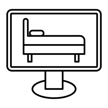 Kanepe ikonu. masaüstü vektör sembolü web tasarımı taslağı