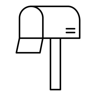 Posta kutusu. Web simgesi basit illüstrasyon