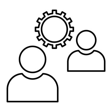 kullanıcı işçisi simgesi vektör illüstrasyonu