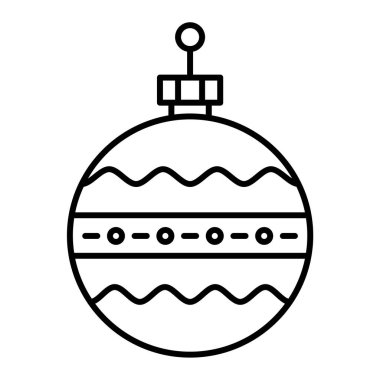Noel topu ikonu vektör illüstrasyonu