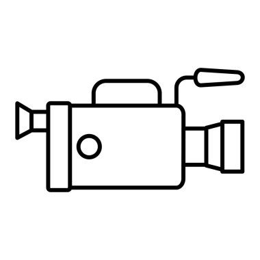 Film kamerası ikonu. Web için video kamera vektör simgelerinin özet çizimi