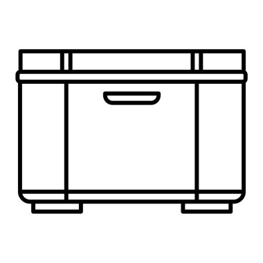 Çekmecelerin modern siyah simgesinin vektör illüstrasyonu