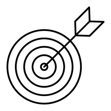 hedef simgesi. beyaz arkaplanda izole edilmiş web tasarımı için dart vektör sembolü