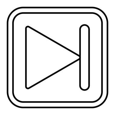 Çal düğmesi simgesi. Web için video oynatıcı vektör simgelerinin özet çizimi