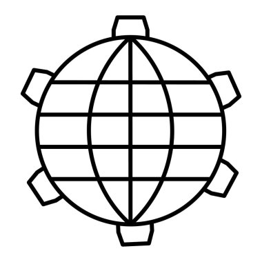 Bir dünya simgesinin vektör illüstrasyonu