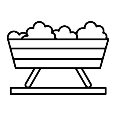 kova ve kürek vektör illüstrasyon tasarımlı piknik sepeti